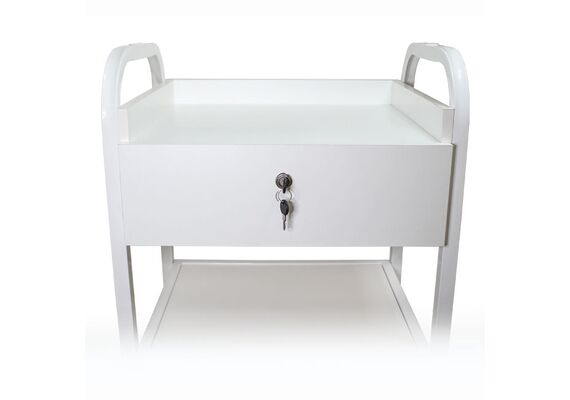 Візок медичний з шухлядою ISMED 2W BOX, Колір каркасу: Білий матовий - фото 2