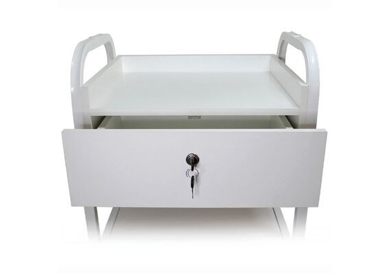 Візок медичний з шухлядою ISMED 2W BOX, Колір каркасу: Білий матовий - фото 3