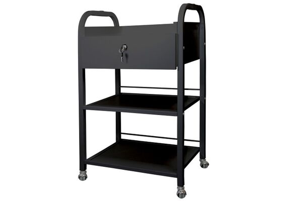 Візок медичний з шухлядою ISMED 2W BOX, Колір каркасу: Чорний 