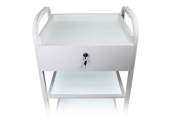 Візок медичний з шухлядою ISMED 2G BOX, Колір каркасу: Білий матовий - фото 2