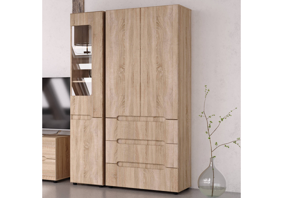 Шкаф распашной для одежды МС-22, Цвет каркаса: Яблоня - фото 2