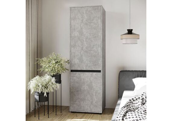 Шкаф-пенал для одежды - 26, Цвет каркаса: Ателье светлый - фото 3