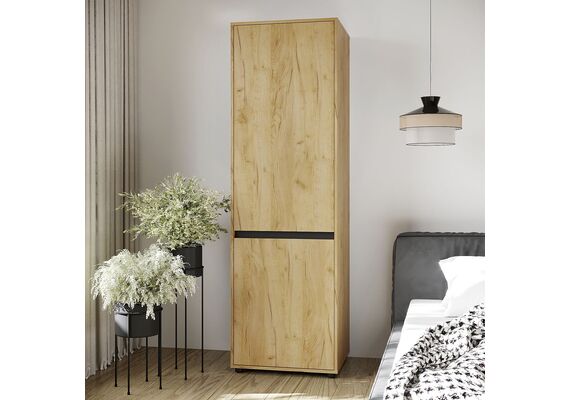 Шафа-пенал для одягу - 26, Колір каркасу: Дуб Крафт золотий - фото 3