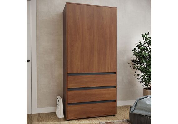 Шкаф распашной для одежды - 27, Цвет каркаса: Яблоня - фото 2