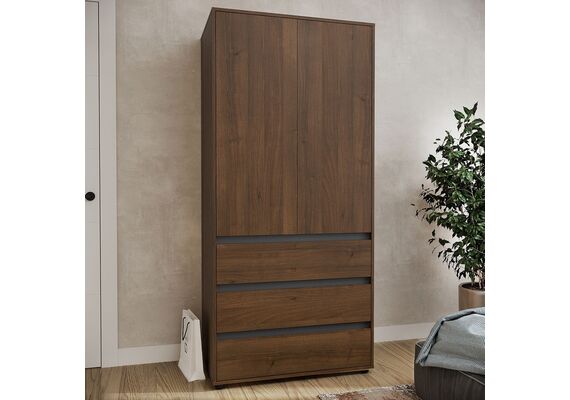 Шкаф распашной для одежды - 27, Цвет каркаса: Орех - фото 2