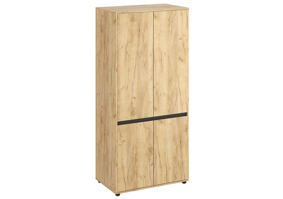 Шафа розпашна для одягу - 28, Колір каркасу: Дуб Крафт золотий 