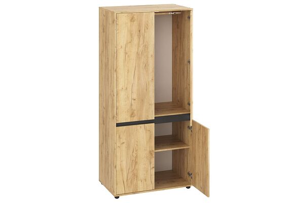 Шафа розпашна для одягу - 28, Колір каркасу: Дуб Крафт золотий - фото 2