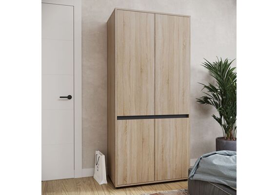 Шафа розпашна для одягу - 28, Колір каркасу: Дуб Сонома - фото 3