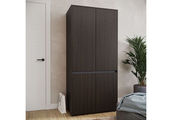 Шафа розпашна для одягу - 28, Колір каркасу: Венге - фото 3