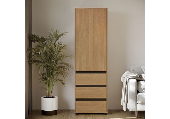 Шкаф-пенал для одежды - 25, Цвет каркаса: Ольха - фото 3