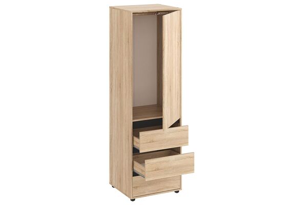 Шкаф-пенал для одежды - 25, Цвет каркаса: Дуб Сонома - фото 2