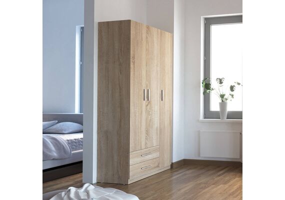 Шафа розпашна для одягу - 13, Колір каркасу: Дуб Сонома - фото 2