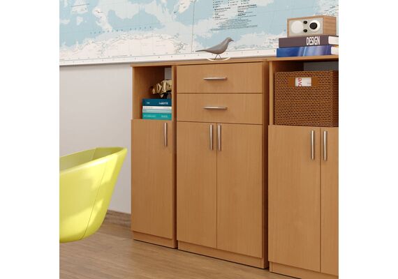 Книжкова шафа-пенал - 16, Колір каркасу: Бук - фото 2