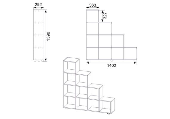 Стелаж для книг КШ-20, Колір каркасу: Вільха - фото 3