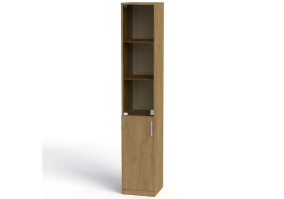 Шкаф-пенал для книг - 9, Цвет каркаса: Дуб Крафт золотой 