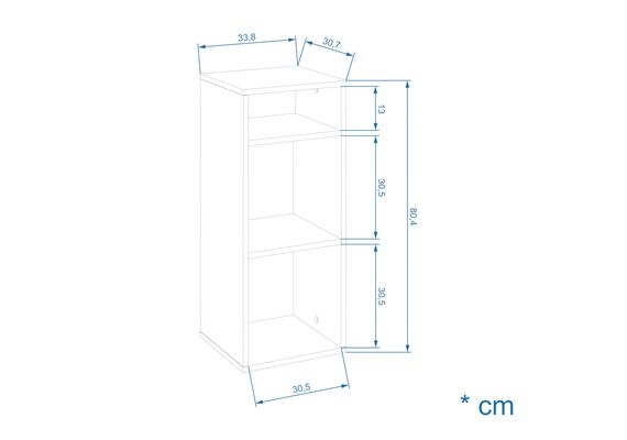 Стелаж для книг КШ-27, Колір каркасу: Дуб Сонома - фото 3