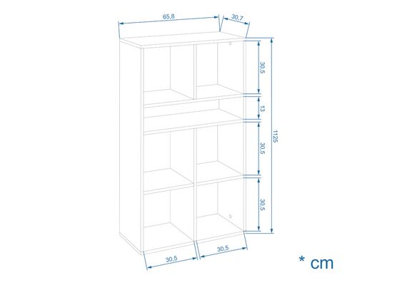 Стеллаж для книг КШ-30, Цвет каркаса: Дуб Крафт золотой - фото 3