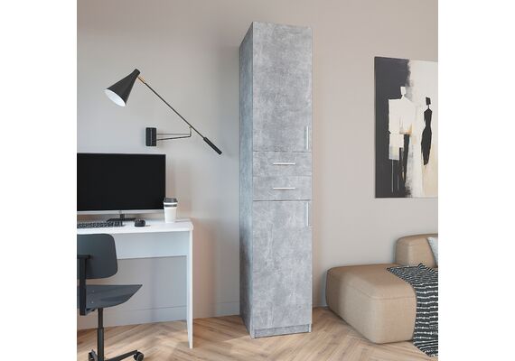 Шкаф-пенал для книг - 3, Цвет каркаса: Ателье светлый - фото 2