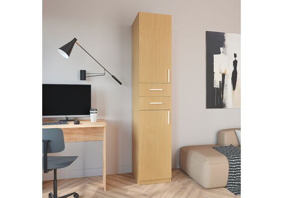 Шкаф-пенал для книг - 3, Цвет каркаса: Бук - фото 2