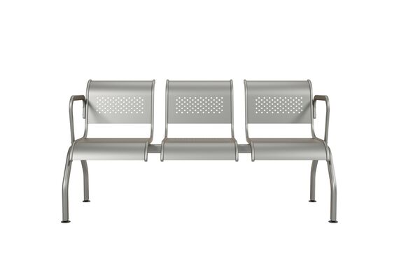 Стільці секційні 3-місні «РИМ 320» з перфорацією - фото 2