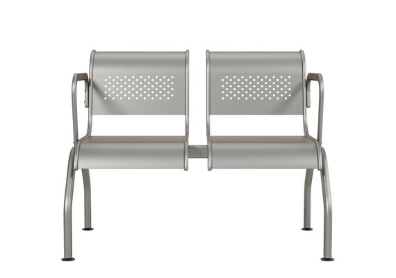 Стулья секционные 2-х местные «РИМ 220» с перфорацией - фото 2