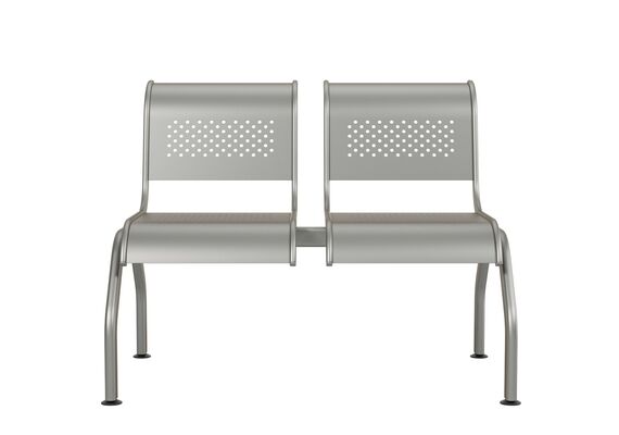 Стулья секционные 2-х местные «РИМ 200» с перфорацией - фото 2