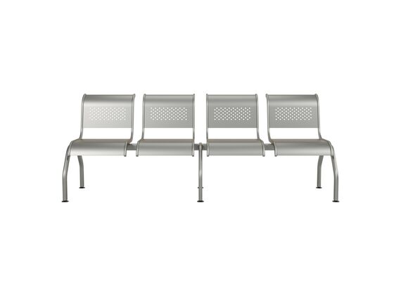 Стільці секційні 4-місні «РИМ 400» з перфорацією - фото 2