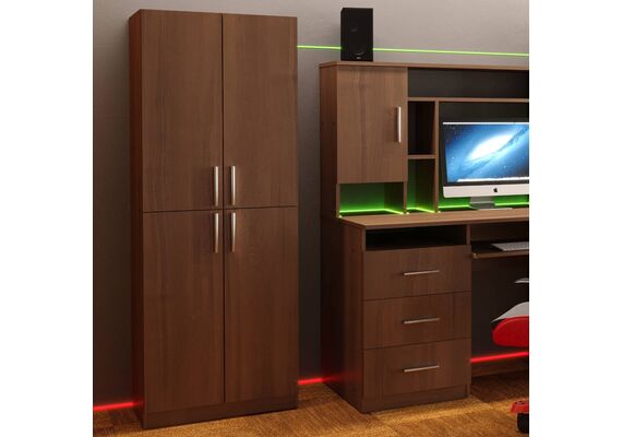 Шкаф-пенал для книг - 12, Цвет каркаса: Дуб Сонома - фото 2