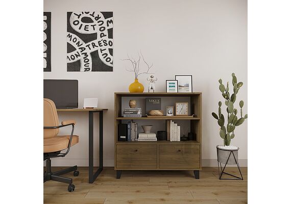 Книжкова шафа - 25, Колір каркасу: Яблуня - фото 2