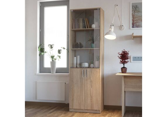 Шкаф-пенал для книг - 6, Цвет каркаса: Бук - фото 2