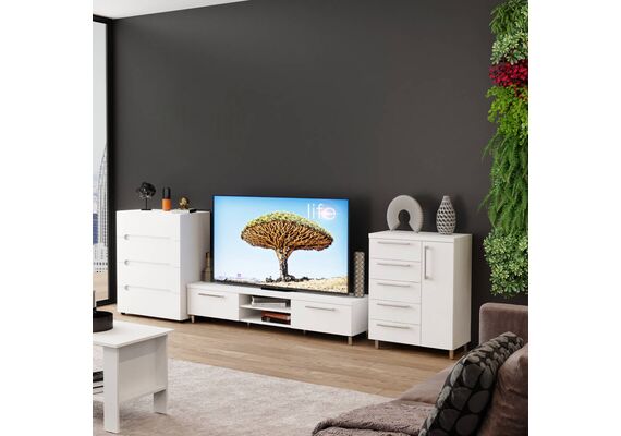 Тумба під телевізор МГ-2 ТВ-1, Колір: Німфея Альба - фото 2