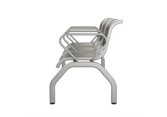 Стулья секционные 3-х местные «РИМ 330» с перфорацией - фото 3