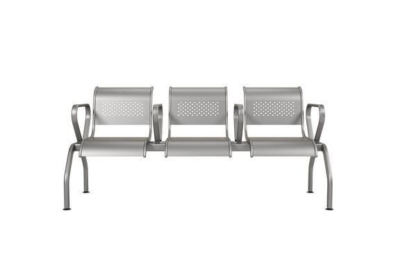 Стулья секционные 3-х местные «РИМ 330» с перфорацией - фото 2