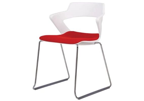 Стілець на полозах ZENITH plast plus combi white CFS 