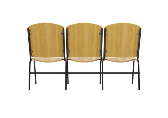 Тримісна секція з фанерними сидіннями Берген - фото 2