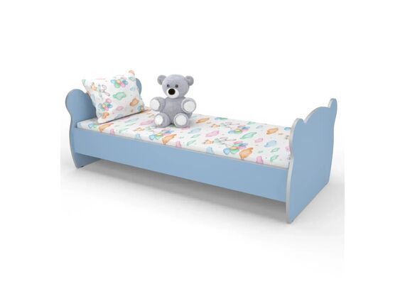 Ліжко дитяче з фігурною спинкою КДФ-001 1438x700x500 Різнокольоровий каркас - фото 5