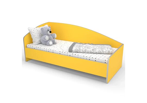 Ліжко дитяче кутове зі спинкою КДО-002 1438х638х600 Різнокольоровий каркас - фото 2