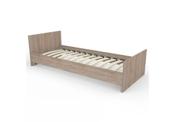 Ліжко односпальне з ламелями ЛО-1/1900х800 Бук/Дуб молочний/Дуб сонома трюфель - фото 2