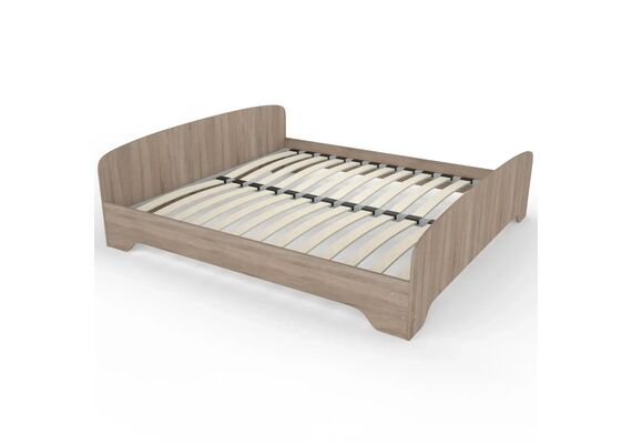 Ліжко двоспальне з ламелями ЛО-2/1900х1800 Бук/Дуб молочний/Дуб сонома трюфель - фото 6