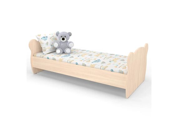 Ліжко дитяче з фігурною спинкою КДФ-001 1438x700x500 Бук/Дуб молочний - фото 2