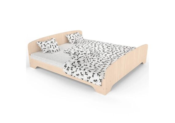 Ліжко двоспальне з ламелями ЛО-2/1900х1800 Бук/Дуб молочний/Дуб сонома трюфель - фото 3