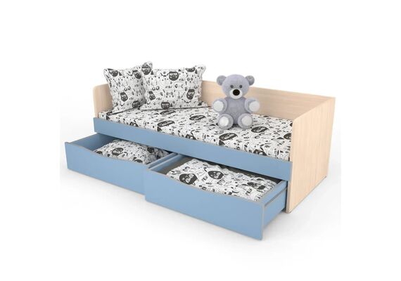 Ліжко дитяче з шухлядами КДО-001Я, Ширина, см: 143,8, Глибина, см: 63,8 - фото 3