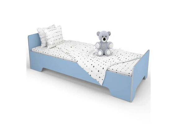 Ліжко дитяче дерев'яне КДО-005 1432х638х500 Різнокольоровий каркас - фото 2