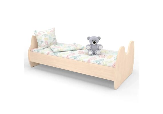 Ліжко дитяче з фігурною спинкою КДФ-002 1438x700x500 Бук/Дуб молочний - фото 2