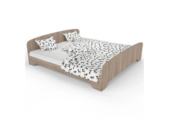 Ліжко двоспальне з ламелями ЛО-2/2000х1800 Бук/Дуб молочний/Дуб сонома трюфель - фото 5