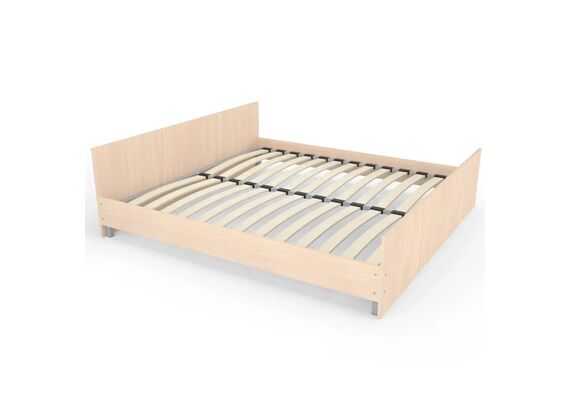 Ліжко двоспальне з ламелями ЛО-1/2000х1800 Бук/Дуб молочний/Дуб сонома трюфель - фото 4