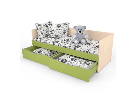 Ліжко дитяче з шухлядами КДО-001Я, Ширина, см: 143,8, Глибина, см: 63,8 - фото 7