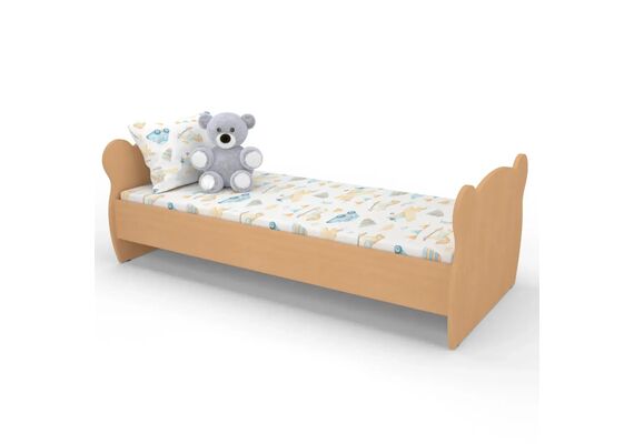 Ліжко дитяче з фігурною спинкою КДФ-001 1438x700x500 Бук/Дуб молочний 
