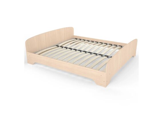 Ліжко двоспальне з ламелями ЛО-2/2000х1800 Бук/Дуб молочний/Дуб сонома трюфель - фото 2