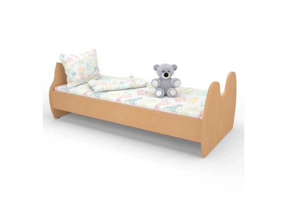 Ліжко дитяче з фігурною спинкою КДФ-002 1438x700x500 Бук/Дуб молочний - фото 4